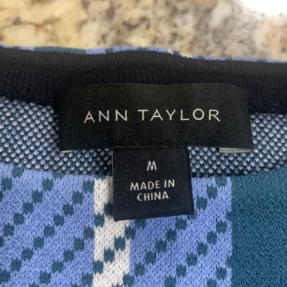 Ann Taylor Striped Sleeveless Sweater with fringe - Picture 3 of 8